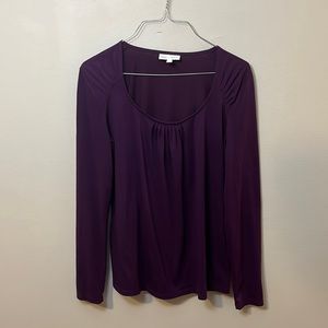 Fashion Bug Long Sleeve Top in Plum Purple